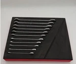Snap-on Tools 11PC Metric Flat Ratcheting Combo Wrench Foam Set SOXRM01FBRA. Fixed Price $429.00.