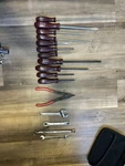 Matco Tool Bundle, Including End Wrenches Screw Drivers T-15 And 6 Adjus. Fixed Price $105.00.