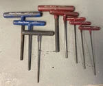 Lot Of 8 Vintage Blue-point T-handle Hex Wrenches. Fixed Price $45.00.