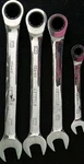Set Stanley Ratcheting Combination Wrenches Taiwan Forged Alloy Steel 12 Pt Sae. Fixed Price $12.50.