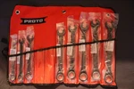 8 Proto Black Chrome Metric Ratcheting Combination Wrenches Roll Pouch - New. Fixed Price $125.00.