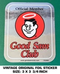 Good Sam Club Official Member - Vintage Original Foil Decal Sticker. Fixed Price $5.13.