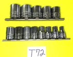Snap-on Tools Piece 1/2 Drive Sae. Short Chrome Socket Set 12 Point 313SWYA. Fixed Price $230.00.