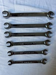 Snap-on Pc 6-POINT Metric Flank Drive Double End Flare Nut Wrench Set 9-21 Mm. Fixed Price $300.00.