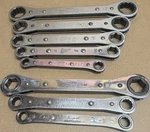 Vintage Snap-on Ratcheting Box Wrench Set 8 Pc Sae Lot R3032 R2426 R2022 Usa. Fixed Price $120.00.