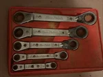 Blue Point RBYA605 Sae Offset Ratcheting Reversible Box Wrench 5PC 1/4 - 7/8. Fixed Price $75.00.