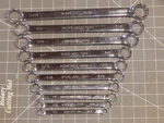 Mac 10 Of 11PC Sae Micro Turn Double Box Wrench Set 3/8" 15/16" Bt 12PT No 1". Fixed Price $360.99.