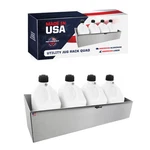 Pit Posse Fuel Jug Holder Storage Rack Made In Usa Trailer Garage Shop (silver). Fixed Price $188.95.
