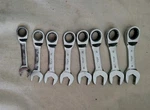 Mac Tools RWS6 12MM-19MM Stubby 12-POINT Ratcheting Wrench Set Bolt Exctractor. Fixed Price $149.50.