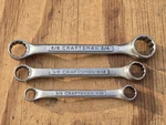 Vintage Craftsman -v- Sae Stubby Short Double Box End Wrench Set Usa Pointy "a". Fixed Price $39.95.