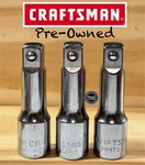 My Loss You GAIN-3 Craftsman 1/2" Drive Preowned 3" Extension Bar Set. Fixed Price $12.93.