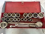 Vintage Proto Plomb 23PC 3/4 Drive Socket Set W/ Case #5695 1940S-50S Usa. Fixed Price $599.99.
