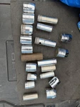 Sk Tools Usa Large Socket Lot Most 1/2 Drive 20 Pieces Stock Numbers In Descr. Fixed Price $59.00.