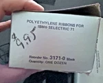 Ibm Selectric Typewriter Ribbons Polyethylene 3171-0 Black Box Of 12 Nos. Fixed Price $41.39.