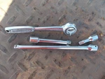 H2748 Wizard 1/4" Ratchet Socket Wrench With John Deere & Craftsman Extensions. Fixed Price $25.00.