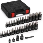 38PCS 1/4" 3/8" 1/2" Drive Allen Hex Bit Socket Set, Sae/metric, Includes Pow.... Fixed Price $56.78.