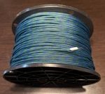 1/8" X 500' Round Braided Blue & Green Polyester Accessory Cord Line String. Fixed Price $25.00.