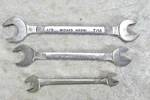 3 Vintage Wizard Double Open-end Wrenches H2081 H2048 H2044. Fixed Price $29.95.