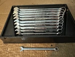 Snap-on Pc Metric Flank Drive Comb. Wrench Set In Tray 110MM-19MM Plus 8MM. Fixed Price $234.99.