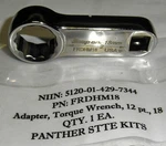 Snap-on FRDHM18 18MM Torque Wrench Adapter 5120-01-429-7344. Fixed Price $50.38.