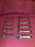 Snap-on 10PC 12PT Metric Flank Drive Midget Wrench Set 10-19MM OXIM710B. Fixed Price $199.99.
