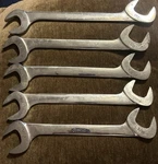 Snap-on 5PC Sae 4WAY Angle Head Open End Wrench Set 3/16- 1/12 VS38-VS48 Lg. Fixed Price $489.00.