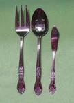 Set Of 3 Rogers Stainless Flatware Specialty Serving Pieces W/ Ornate Handles.. Fixed Price $5.85.