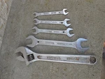 (5) Vintage Toyota Motor 250MM Angle Wrench Spanner Car Maintenance Tool Set. Fixed Price $49.95.