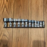 New Snap-on 12 Pc 3/8" Drive Sae Shallow Universal Socket Set 5/16"-1" Complete. Fixed Price $599.00.