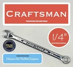 Craftsman 1/4" Combination Wrench Polished 12 Point CMMT44699 In.. Fixed Price $8.99.