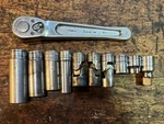 Snap 11 Pcs Drive Set, 1-3/8 Ratchet, 9-SOCKETS, Plus Extension. Fixed Price $105.00.