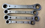 Set Of 4 Usa Made Double Box End Ratcheting Wrenches (proto New Britain .). Fixed Price $17.50.