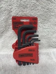 Craftsman Hex Key Wrench Set 10PC Short Arm Allen Sae 46813 Missing .050. Fixed Price $6.00.