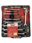 Gearwrench New 8 Piece Metric Ratcheting Combination 12PT Set Rack 44002. Fixed Price $61.20.