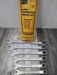 Vtg Sears Piece Open End Combination Wrench Set Made Japan 9-4390 3/8-11/16. Fixed Price $34.98.
