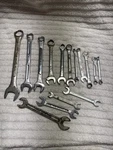 Mixed Lot Of 15 Wrenches Assorted Styles & Sizes Open End Combination. Fixed Price $24.99.