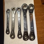 Set Of 5 Vintage New Britain Rw Ratcheting Box Wrenchs Metric (9MM - 18MM). Fixed Price $34.99.