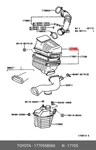 Genuine Oe Cap Sub-assy, Air Cleaner, 1770558360 For Toyota 17705-58360. Fixed Price $86.28.