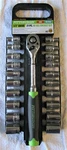 Pittsburgh 1/2" Drive 21 Pc Hi-viz Socket Set Sae Metric 62304 72T New. Fixed Price $49.99.