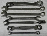 Matco Tools 7PC Wrench Lot GRCL112,WRM1314,WBF182,RF20226,WCL18M2,WCL242,WRD2428. Fixed Price $125.00.