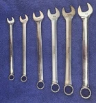 Vintage Snap-on Oex 12-POINT Sae Long 6 Combination Wrenches. Fixed Price $200.00.