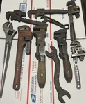 Vintage Lot- 7 Monkey/pipe Wrenches- Rare Spud Wrench- Read Description. Fixed Price $145.00.