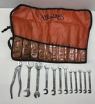 Vintage Williams 11 Piece Superrench Ignition Wrench Set Roll Odd. Fixed Price $29.99.