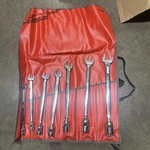 Snap-on Flex Head Open-end Combination Wrench Set 7PC 3/8 To 3/4" With Bag. Fixed Price $332.10.