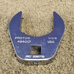Proto Crowfoot Open End Wrench 1-1/4" 4940CF 3/8" Drive Usa. Fixed Price $27.36.