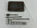 Early Snap-on Tools Vintage Midget GM-70M Ratchet Socket Set Metal Case. Fixed Price $139.36.