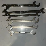 Snap On Wrenches Lot Of 6 4 Are Way Open End Angle. Fixed Price $119.00.