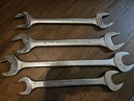 1 Lot Of 4 Exlarge Proto Open End Wrenches Usa. Fixed Price $40.00.