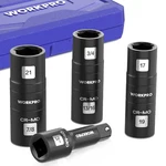 Workpro 4PCS Impact Socket Set 1/2" Drive, Lug Nut Cr-mo Steel. Fixed Price $25.98.