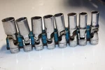 Snap-on Tools Pc 3/8" Drive 6-POINT Metric Deep Universal Socket Set Usa. Fixed Price $375.00.